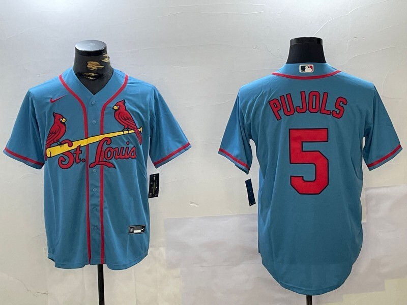 Men 2026 St.Louis Cardinals #5 Pujols blue Nike MLB Jersey 001